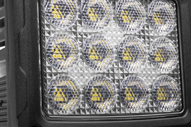 Go Rhino Xplor Bright Series Rectangle Single LED Spot Light Kit (Surface Mount) 5in. - Blk (Pair)