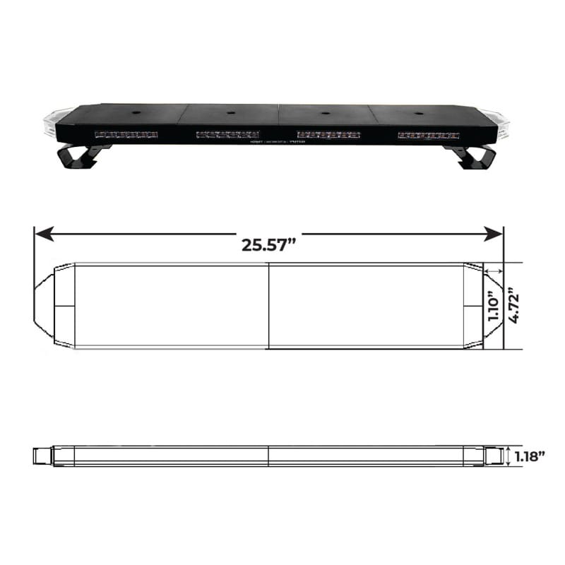 Putco 24in Hornet Light Bar - (Amber) LED Stealth Rooftop Strobe Bar thumbnail 3
