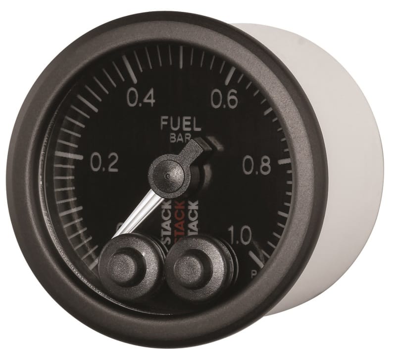 Autometer Stack 52mm 0-1 Bar M10 Male Pro-Control Fuel Pressure Gauge - Black thumbnail 6