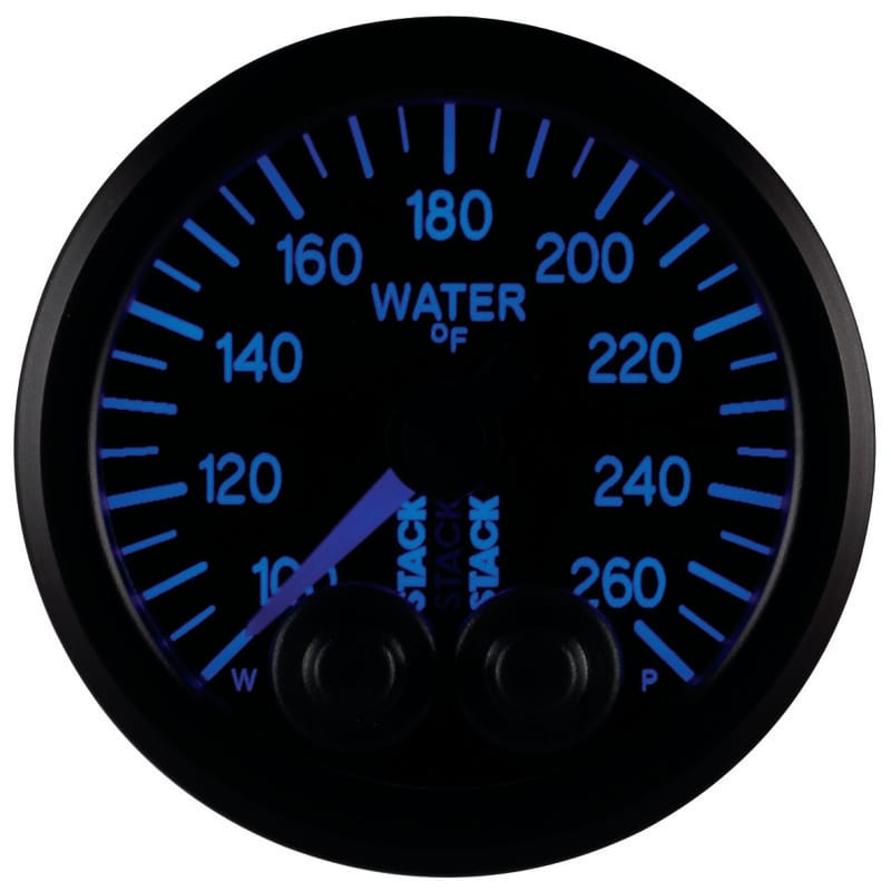 Autometer Stack Pro Control 52mm 100-260 deg F Water Temp Gauge - Black (1/8in NPTF Male) thumbnail 3