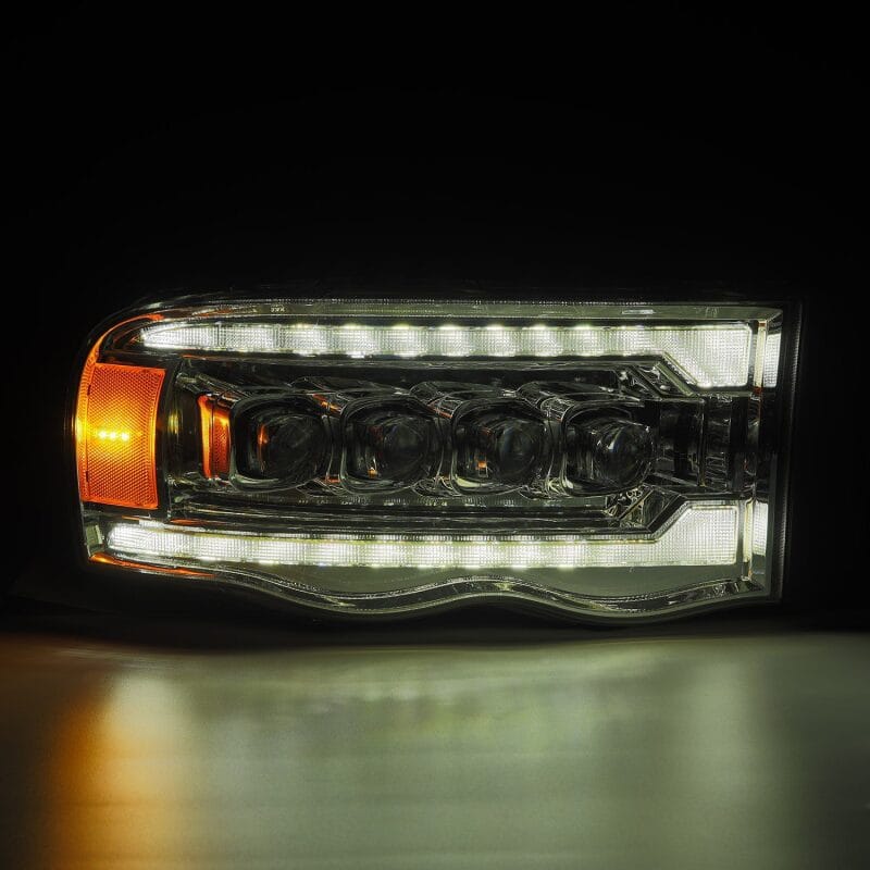 AlphaRex 02-05 Dodge Ram 1500 NOVA LED Proj Headlights Plank Style Chrome w/Activ Light/Seq Signal thumbnail 5