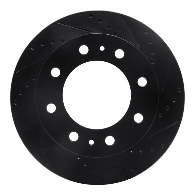R1 19-25 Ram 3500 Rear Right Drilled & Slotted Black Brake Rotor - 633-40127R