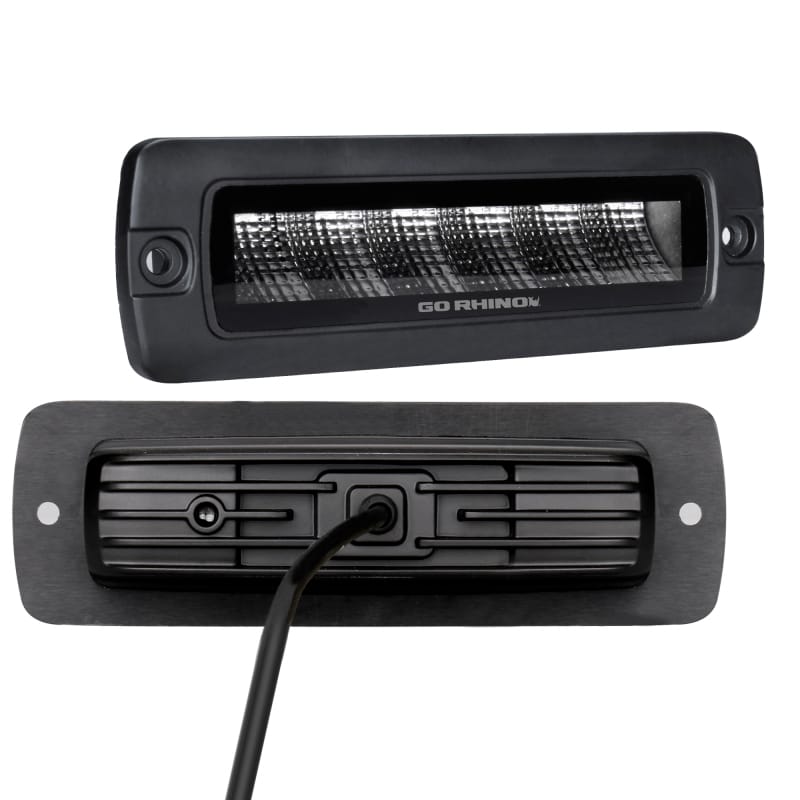Go Rhino Xplor Blackout Series Sixline LED Flood Light Kit (Flush Mount) - Blk (Pair) thumbnail 2