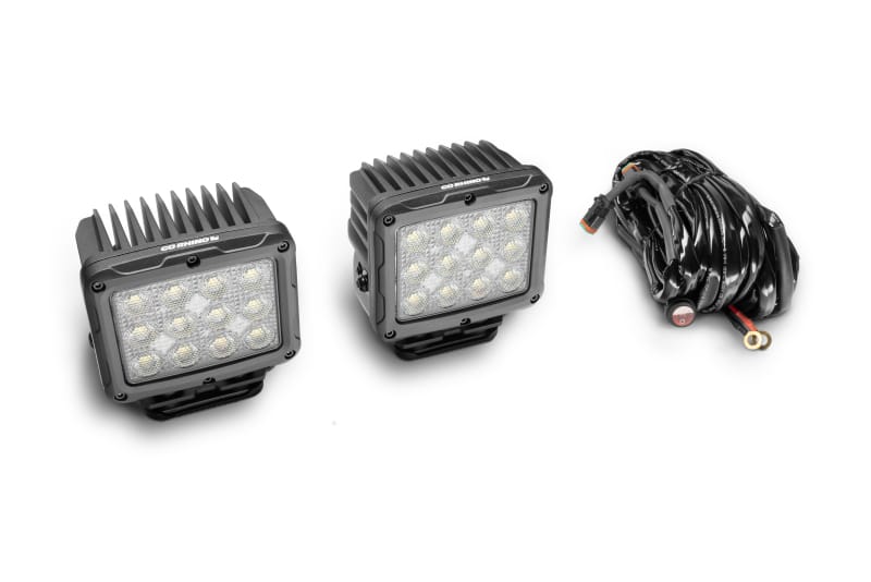 Go Rhino Xplor Bright Series Rectangle Single LED Spot Light Kit (Surface Mount) 5in. - Blk (Pair) thumbnail 3