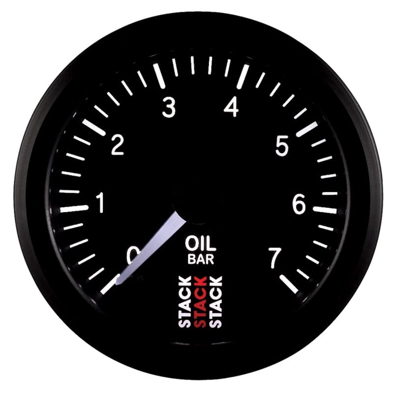 Autometer Stack 52mm 0-7 Bar M10 Male Pro Stepper Motor Oil Pressure Gauge - Black thumbnail 4