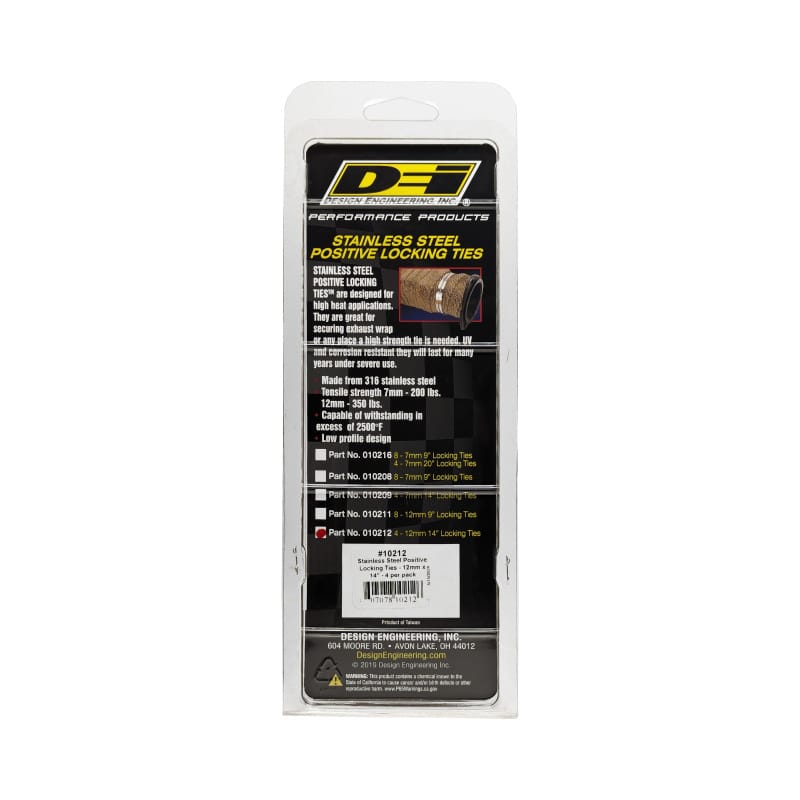 DEI Stainless Steel Positive Locking Tie 1/2in (12mm) x 14in - 4 per pack thumbnail 3