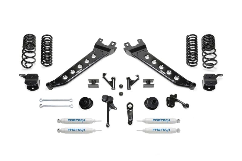 Fabtech 14-18 Ram 2500 4WD 7in Radius Arm System - Component Box 3 w/Performance Shock Absorbers