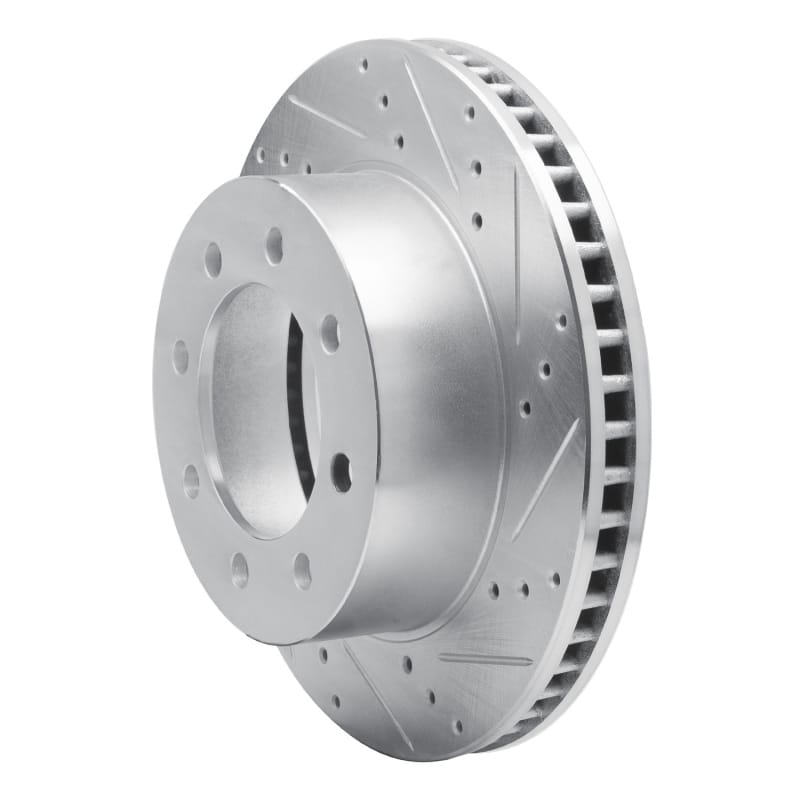 R1 03-08 Dodge Ram 4000 (Mexico) Front Right Drilled & Slotted Silver Brake Rotor