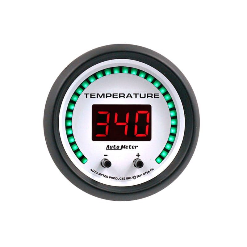 Autometer 52.4mm White Switchable 60-340 Degrees F / 40-170 Degrees C Phantom Elite Digital Gauge thumbnail 2