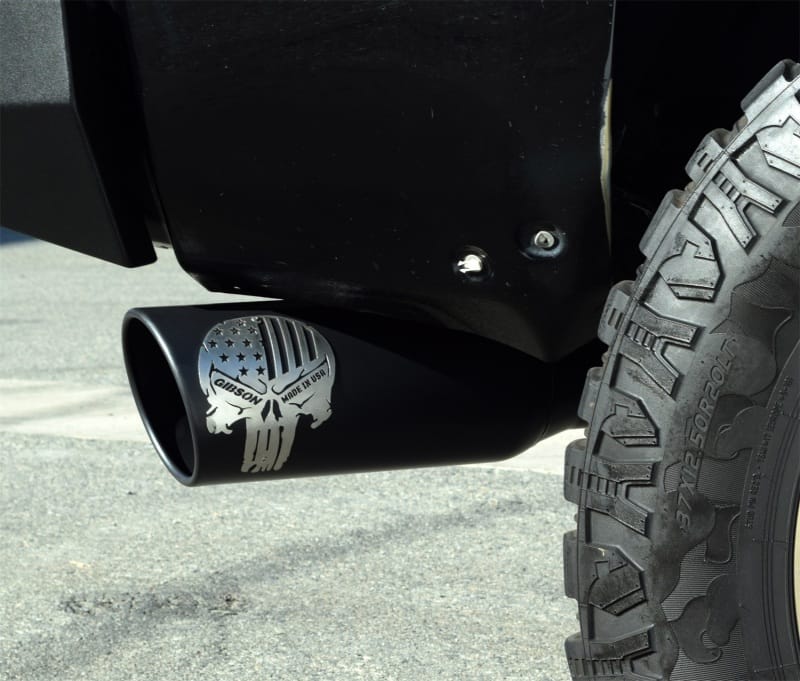 Gibson 09-13 Ram 1500 ST 4.7/5.7L 4in Patriot Skull Series Cat-Back Single Exhaust - Stainless thumbnail 2