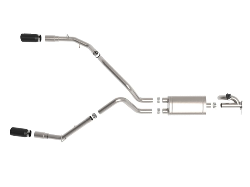 aFe Gemini XV 3in 304 SS Cat-Back Exhaust 19-21 Ram 1500 V8 5.7L Hemi w/ Black Tips thumbnail 3