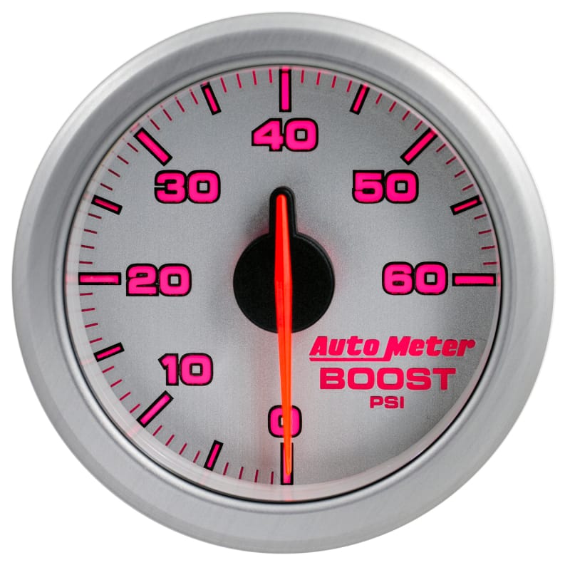 Autometer Airdrive 2-1/6in Boost Gauge 0-60 PSI - Silver thumbnail 5