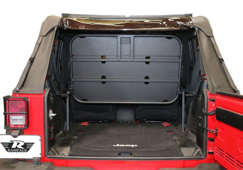 Rampage 2007-2018 Jeep Wrangler(JK) Rear Sport Rack - Black - 86624 thumbnail 2