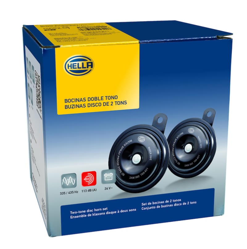Hella Horn Kit Bx Blk Disc 92Mm 24V Univ thumbnail 4