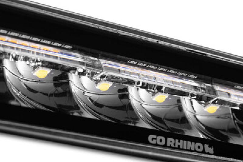 Go Rhino Xplor Blackout Combo Series Sixline LED Spot Lights w/Amber (Surface Mount) - Blk (Pair) thumbnail 4
