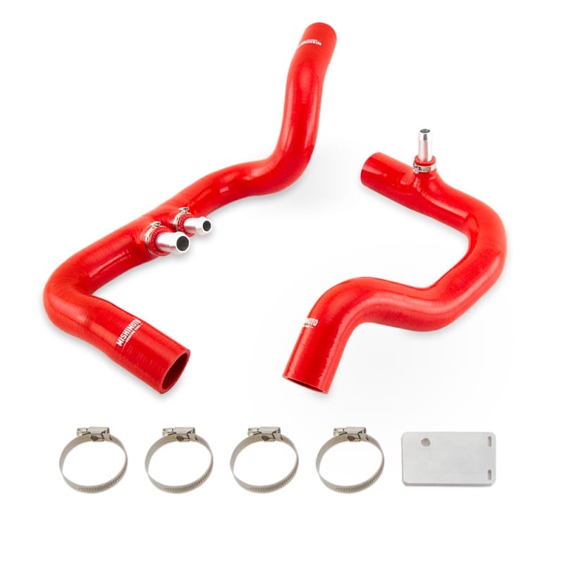 Mishimoto 2018+ Jeep Wrangler JL / Gladiator JT 3.6L AT Red Silicone Radiator Coolant Hose Kit thumbnail 2