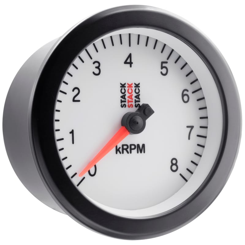 Autometer Stack Sport 88mm 0-8K RPM Tachometer - White thumbnail 5