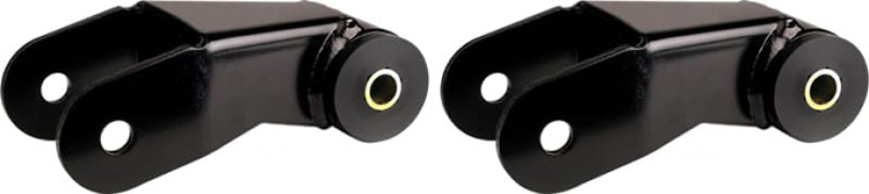 RockJock XJ Cherokee Boomerang Leaf Spring Shackles 5in w/ Urethane Bushings and Hardware thumbnail 2