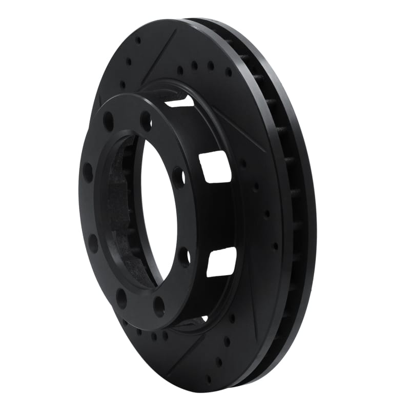 R1 71-91 Chevrolet C30 Pickup Front Left Drilled & Slotted Black Brake Rotor thumbnail 2