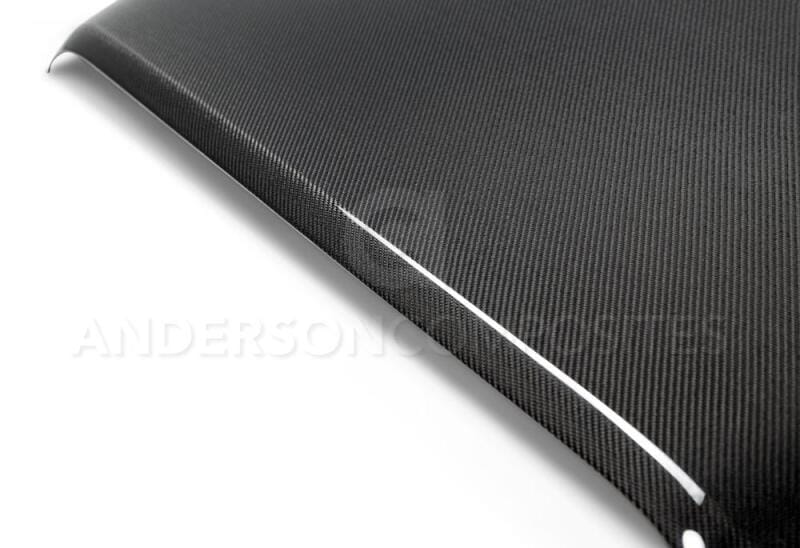 Anderson Composites 07-12 Jeep Wrangler Type-OE Hood thumbnail 5