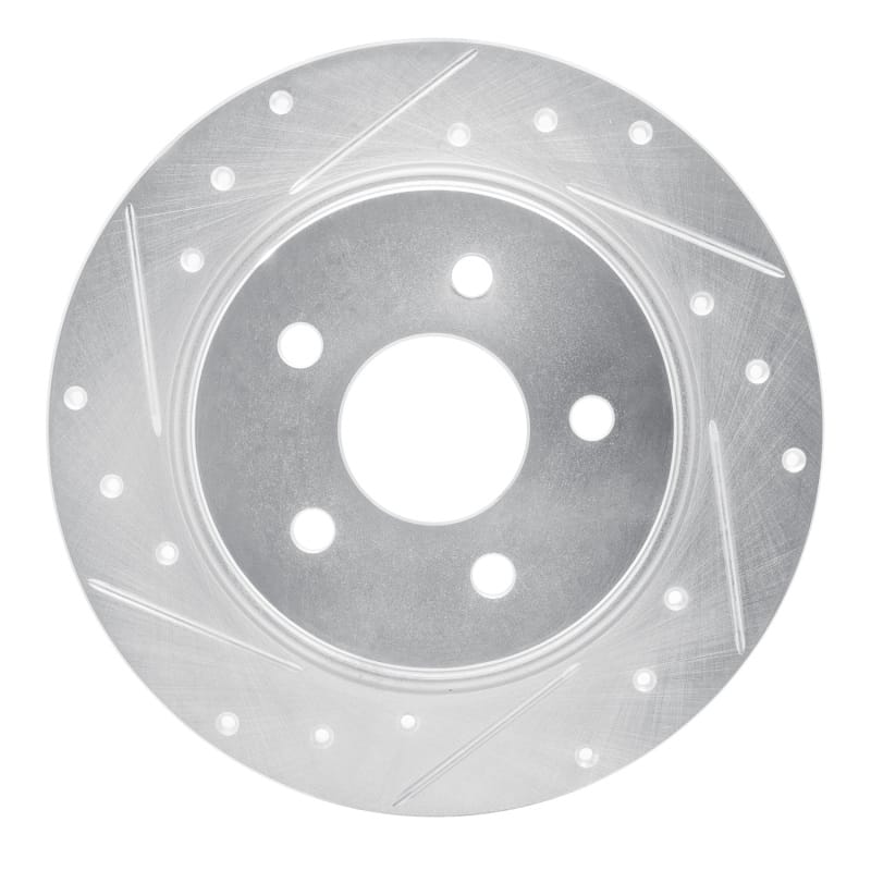R1 88-95 Chrysler Imperial Rear Right Drilled & Slotted Silver Brake Rotor