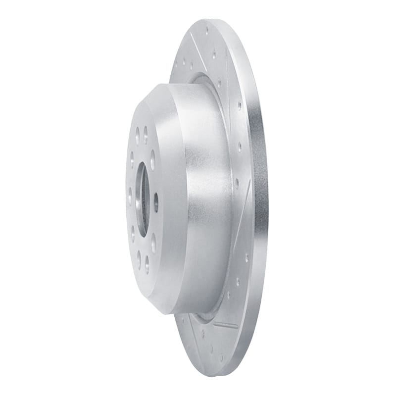 R1 99-04 Jeep Grand Cherokee Front Right Drilled & Slotted Silver Brake Rotor thumbnail 2