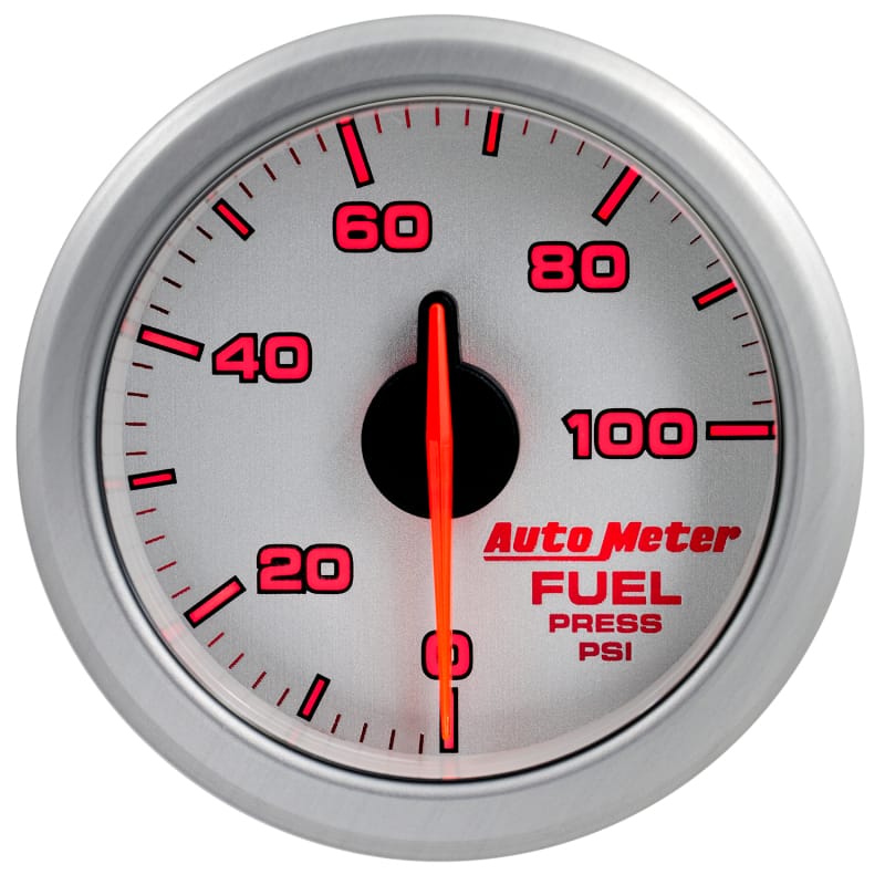 Autometer Airdrive 2-1/6in Fuel Pressure Gauge 0-100 PSI - Silver thumbnail 6