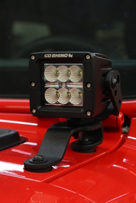 Go Rhino 18-20 Jeep Wrangler JL/JLU/Gladiator JT Light Mount - 3in Cube - 730030T thumbnail 3