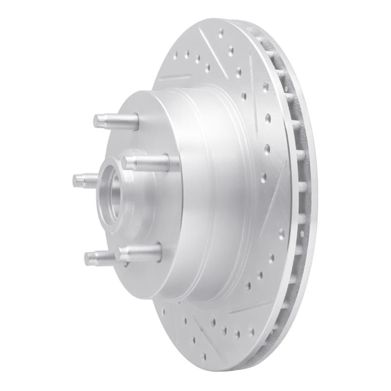 R1 86-92 Jeep COMANCHE Front Right Drilled & Slotted Silver Brake Rotor thumbnail 2