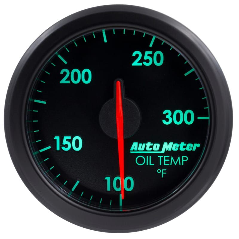 Autometer Airdrive 2-1/6in Oil Temp Gauge 100-300 Degrees F - Black thumbnail 7