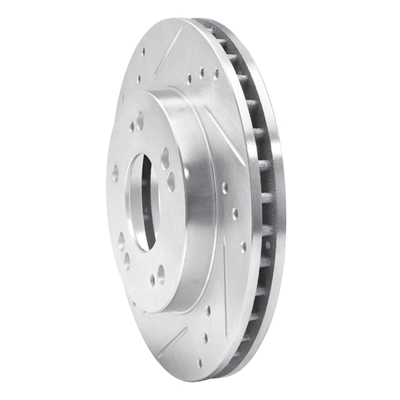 R1 90-05 Chrysler SEBRING Front Left Drilled & Slotted Silver Brake Rotor thumbnail 2