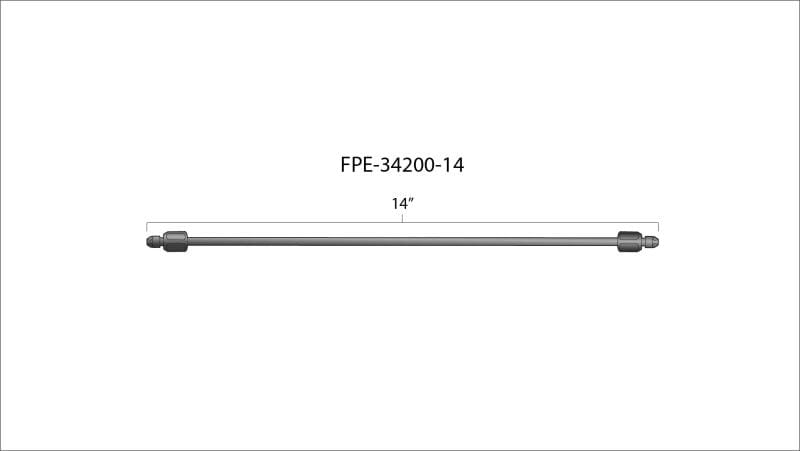 Fleece Performance 14in High Pressure Fuel Line (8mm x 3.5mm Line, M14x1.5 Nuts) thumbnail 3