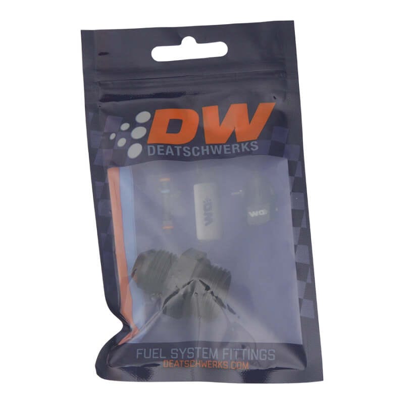 DeatschWerks 10AN ORB Male to 8AN Male Flare Adapter (Incl O-Ring) - Anodized Matte Black thumbnail 2