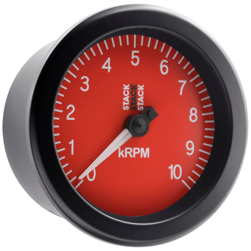 Autometer Stack Sport 88mm 0-10K RPM Tachometer - Red thumbnail 5
