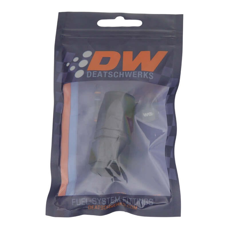 DeatschWerks 8AN Female Swivel Straight Hose End CPE - Anodized Matte Black thumbnail 2