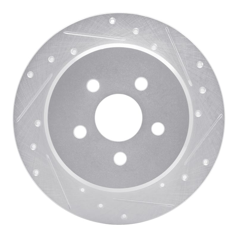 R1 95-03 Chrysler PT Cruiser Rear Right Drilled & Slotted Silver Brake Rotor