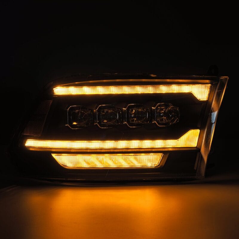 AlphaRex 09-18 Dodge Ram 2500 NOVA LED Proj Headlights Plank Style Design Black w/ Activation Light thumbnail 6