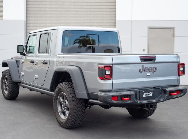 Borla 2020 Jeep Gladiator JT 3.6L V6 AWD 2.75in Touring Climber Black Turndown Tip & Over-Axle thumbnail 2