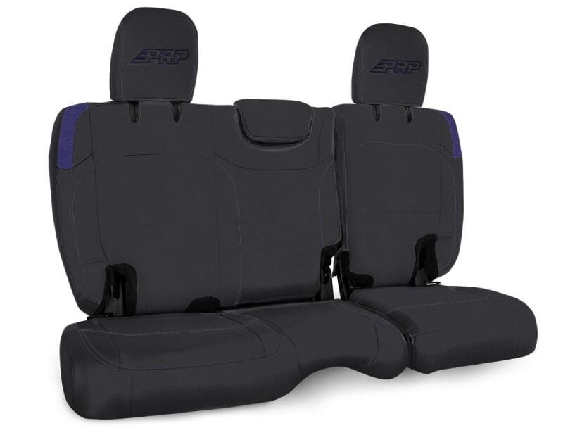 PRP Jeep Wrangler JL Rear Bench CoversU - 4 door with no armrest - Black/Purple