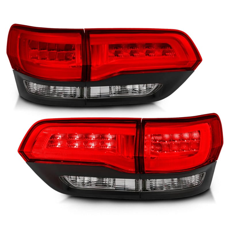 ANZO 2014-2016 Jeep Grand Cherokee LED Taillights Red/Clear thumbnail 2