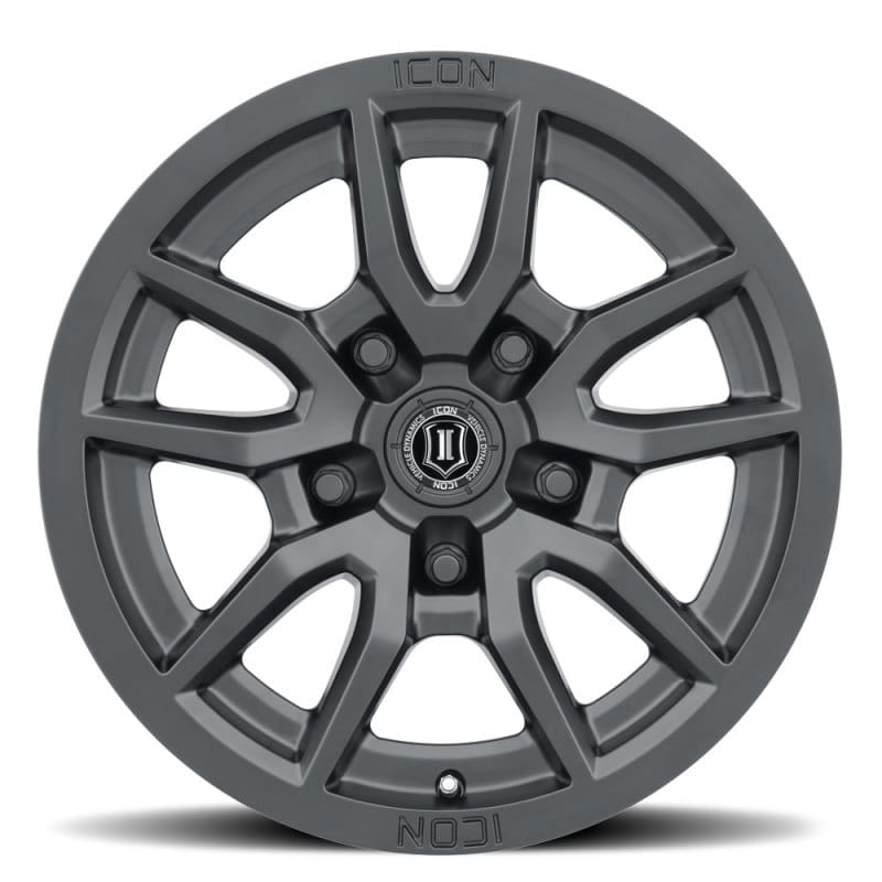 ICON Vector 5 17x8.5 5x5 -6mm Offset 4.5in BS 71.5mm Bore Satin Black Wheel thumbnail 2