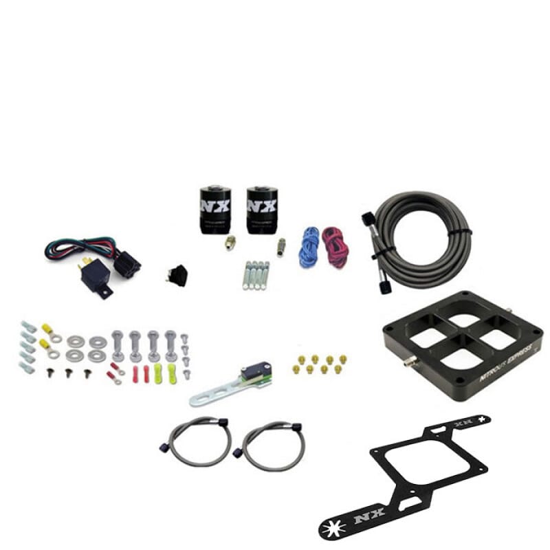 Nitrous Express Dry Dual Stage Billet Crossbar Plate System 100-1000hp (4500 Flange) w/o Bottle