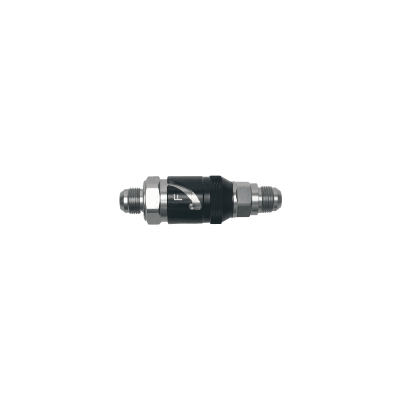 DeatschWerks 10AN Male Flare Quick Disconnect Dry Break Fitting - 2 Pieces Anodized Matte Black