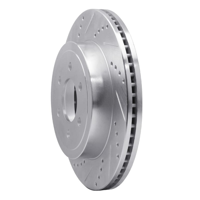 R1 03-04 Dodge DAKOTA RWD Front Left Drilled & Slotted Silver Brake Rotor thumbnail 2