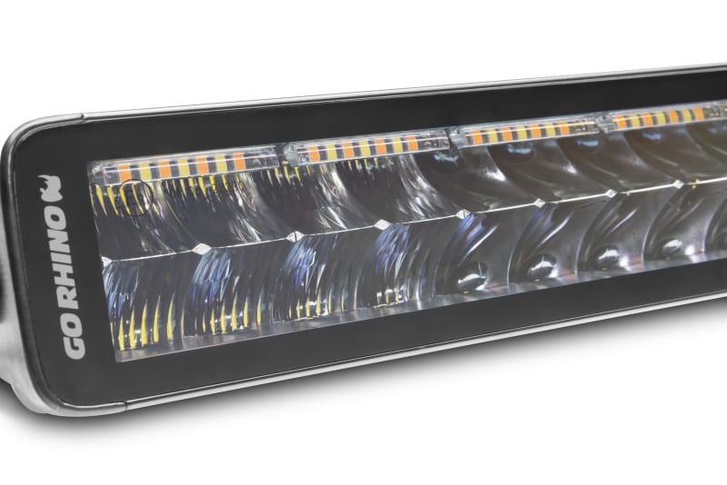 Go Rhino Xplor Blackout Combo Series Dbl Row LED Light Bar w/Amber (Side/Track Mount) 40in. - Blk thumbnail 3