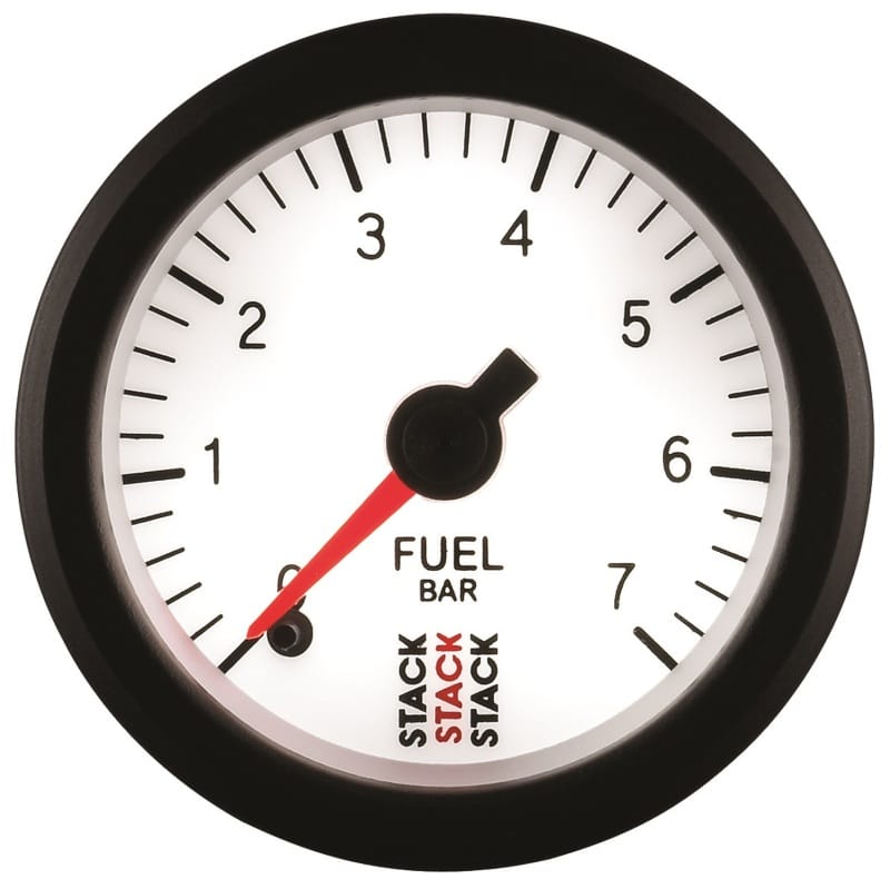 Autometer Stack 52mm 0-7 Bar M10 Male Pro Stepper Motor Fuel Pressure Gauge - White thumbnail 4