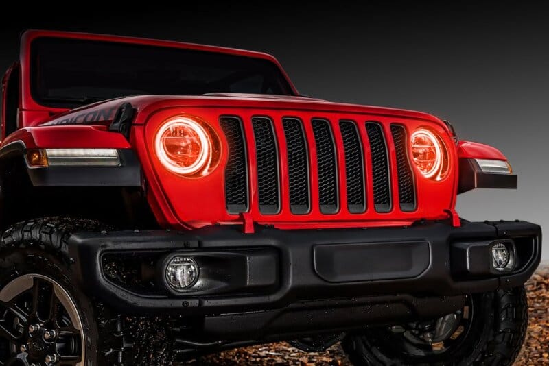 Oracle Jeep Wrangler JL/Gladiator JT LED Surface Mount Headlight Halo Kit - Amber thumbnail 3
