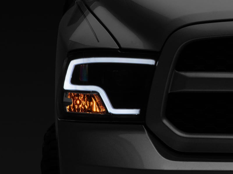 Raxiom 09-18 RAM 1500 LED Halo Projector Headlights- Black Housing (Clear Lens) thumbnail 3
