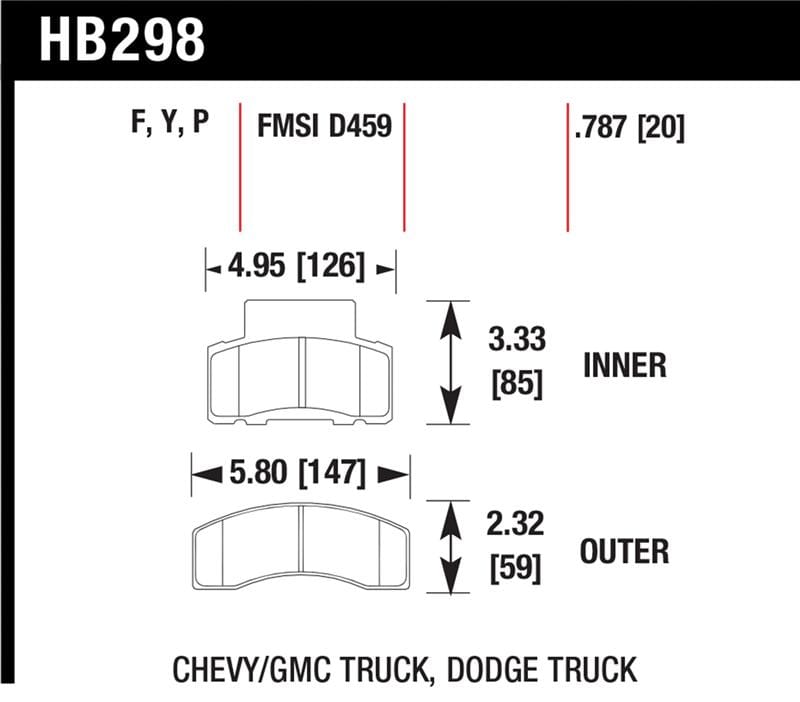 Hawk HPS Street Brake Pads - HB298F.787