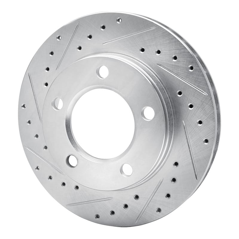 R1 74-80 InternatIonal SCOUT II Front Left Drilled & Slotted Silver Brake Rotor thumbnail 2